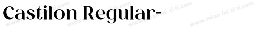 Castilon Regular字体转换